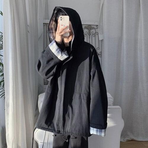 Spring jacket jacket womens Korean version loose Harajuku port style new Salt Department Students' versatile couple clothes