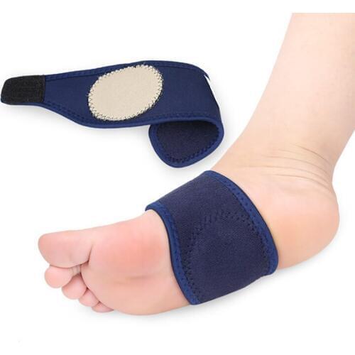 1pair Breathable Elastic Silica Gel High Arch Orthotics Bandage Fasciitis Orthopedic Insoles for Heel Foot Pain Relief Plantar