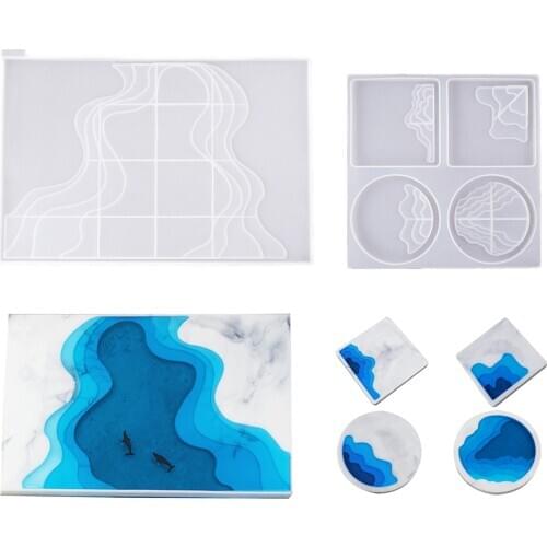 Fruit Tray Coaster Silicone Mold Irregular Terrace Jewelry Holder Mold Reusable DIY Epoxy Resin Soaps Waxes Craft​ Decorations