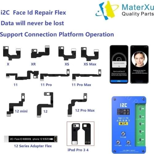 I2C iFace Face id 2 Host +Face ID Flex 10Pcs Repair Tool Kit Dot Matrix Flex Cable Detector For iPhone X XS XR to 11 Pro Max-12P