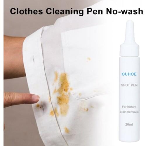 Clothes Cleaning Pen No-wash Portable Stain Remover Pen Cleaning Detergent Clothes Grease Stain Removal Erase Scouring Pen