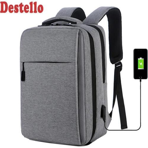 15.6 inch laptop backpack larger capacity travel bag with key chain holdr male usb charging computer backpacks waterproof bag