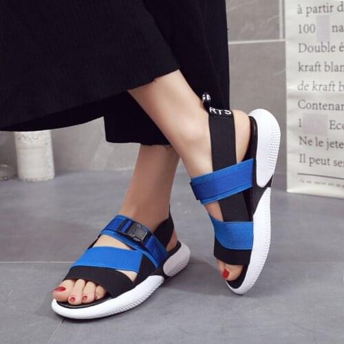 2021 Summer New Womens Sport Sandals Flat Bottom Comfortable Beach Sandals Woman Open Toe Platform Casual Shoes Ladies