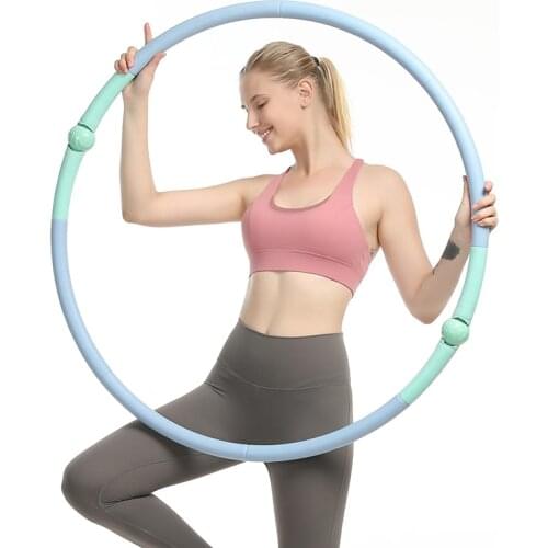 Detachable Stainless Steel Sport Hoop Fitness Training Gym At Home Massage Waist Ring Loss Weight Exercise Circle