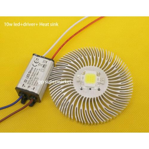 10W High power led chip Red Green Blue Warm white White color + waterproof Driver + Heatsink for led DIY