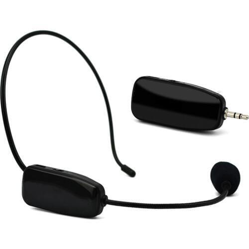 Uhf Wireless Microphone Professional 2 in 1 Handheld Head-Wear Mic Voice Amplifier for Speech Teaching
