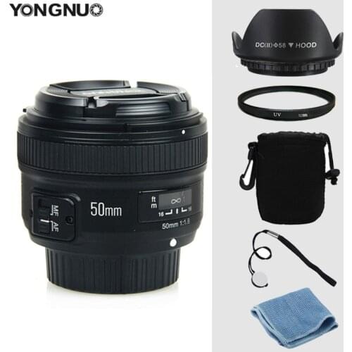 YONGNUO YN 50mm f/1.8 AF Lens YN50mm Aperture Auto Focus Large Aperture for Nikon DSLR Camera as AF-S 50mm 1.8G