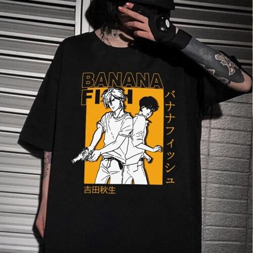 Banana Fish T-Shirt Anime Gift Ash Lynx Clothes Tops Tees Camiseta Camiseta