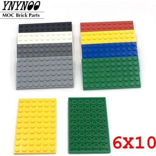 12PCS Plate 6x10 MOC 3033 Building Blocks Bricks Parts Base Plates DIY Eduactional 366027 Creative Size Toys for Children Gifts