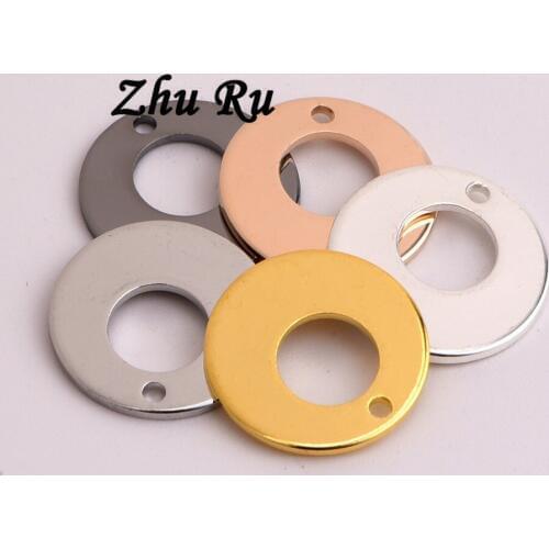 20pcs ZHU RU 13mm Big round Key ring screw cap earrings Saturn Aura, Birds Nest shape Charms for Making Supplies for Jewelry