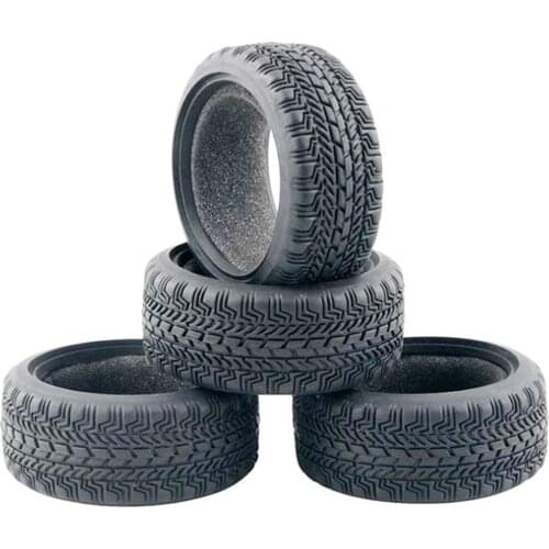 4x Rubber Tires for HPI 1:10 RC Car Buggy Truck Model Parts Upgrade