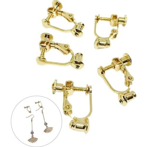 5Pcs Non-Pierced Adjustable Eardrop Ear Clip Convertor Earrings Accessories