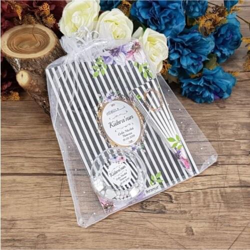 Medium Size Yasin Cüzü, Scented Rosary, Mevlüt Sugar, Tulle Embellishment Mawlid Package Color Seçenekli