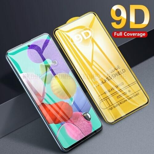 9D Glass For Samsung For Galaxy A71 A51 S20 S10 Note10 Lite Tempered Protective Glass For Samsung For Galaxy A50 M31 Film Glass