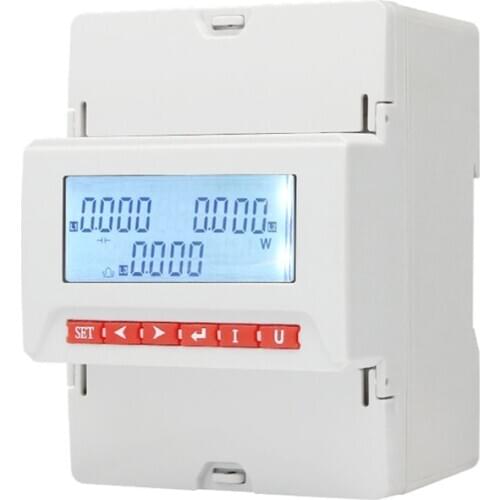 AC380V 5A LCD display Din type 3 phase active power Transmitter 4-20mA transmitter Power transmit 4-20mA Watt Transmitter