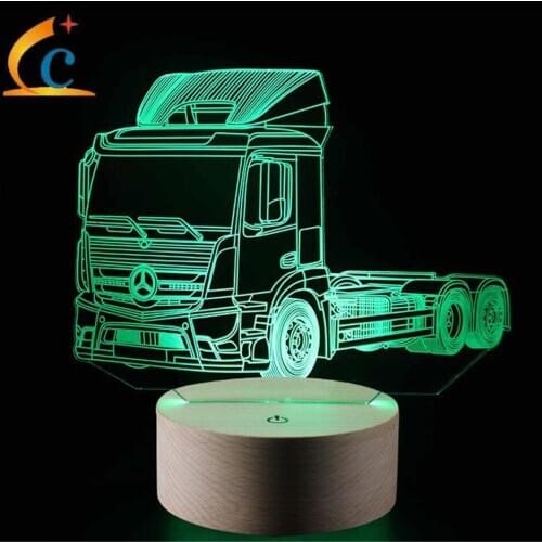Auto Car Series 2 Childrens Room Colorful 3d Small Night Lamp Touch Remote Control Plug-in Led Gift Desk Indie Decor Sunset