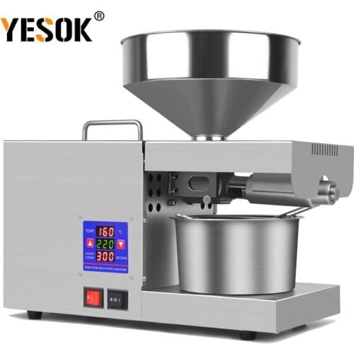 110V/220V automatic oil press digital display temperature control oil press 5-8KG/H stainless steel automatic oil press 950W