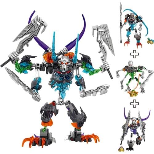BIONICLE Skeleton Warrior Action Figures Building Block Toys For Boy Compatible Major Brand Best Christmas Gift 249pcs/Set