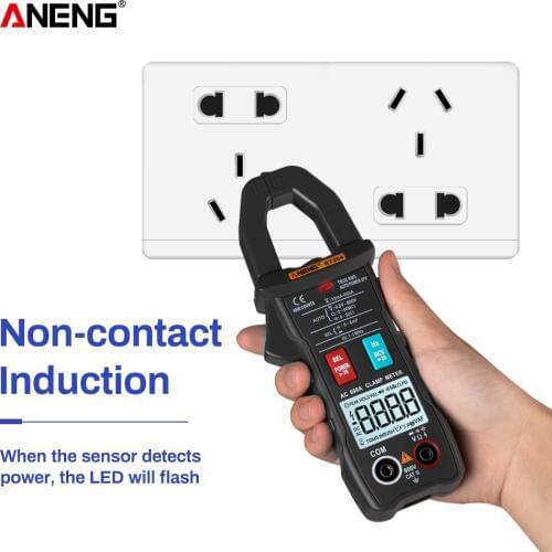 True RMS Mini Digital Clamp Meters AC/DC Current Voltage Auto Range Capacitance Frequency Diode Power meter Test