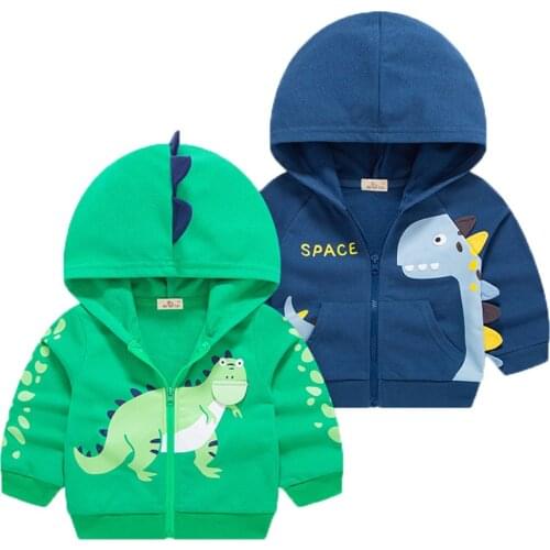 2-8 Years Children Clothing Baby Sweatshirt Boy Autumn Cartoon Dinosaur Hoodie Kids Autumn Cute Hoodies Costume