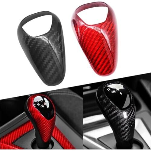 For BMW M3 M5 M6 Carbon Fiber Car Interior Gear Shift Knob Cover Stickers Trim Decorated
