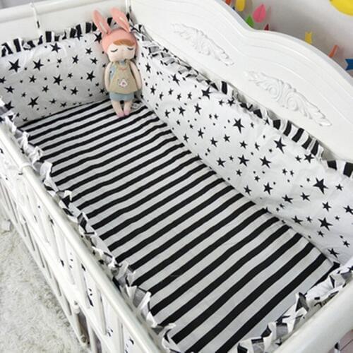 5PCS Cartoon crib baby bedding set Kids Room Bedding Decoration kit de berço Bed Linen for baby bed linen (4bumpers+sheet)