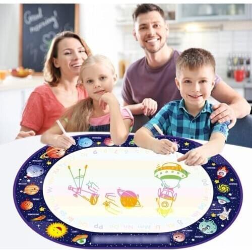 Big Size Water Doodle Mat with Magic Pen Water Drawing Board Coloring & Painting Early Educational Toy Gift for Kids
