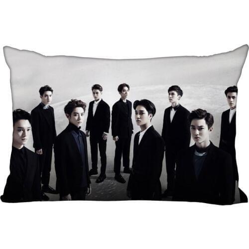 KPOP star EXO rectangular pillowcase two sided printing satin pillow cover Custom your image gift