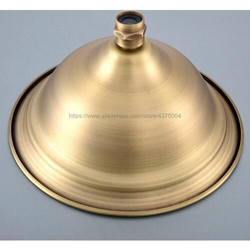 Round Vintage Retro Bathroom Rain Shower Head 8.2 inch Antique Brass Shower Sprayer Bathroom Tools Nsh239