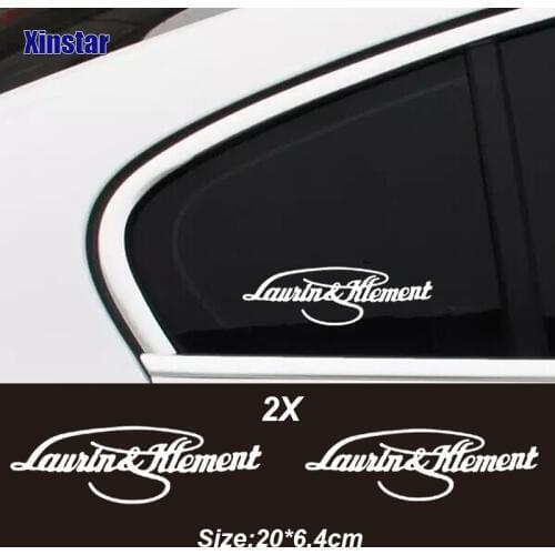 2pcs Laurin & Klement Sticker for Skoda MK2 Kamiq Fabia Rapid Yaris Kodiaq Octavia Superb Scala Karoq
