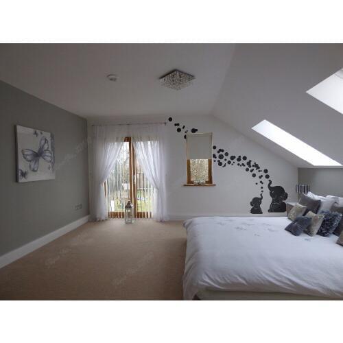 Elephants playing with bubbles bedroom Living Room Nurserie Magical Minds Decal Collection Removable Vinyl Art Wall Sticker B128