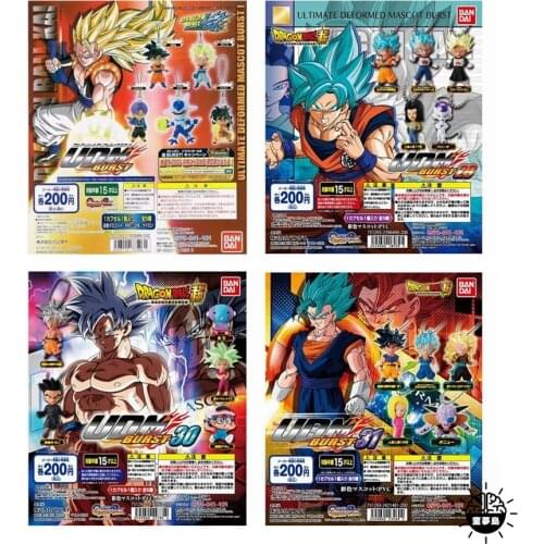 Bandai Genuine Gashapon Toys Dragon Ball Super UDM BURST Son Goku Son Goten Vegetto Zeno Android 18 Action Figure Phone Charms