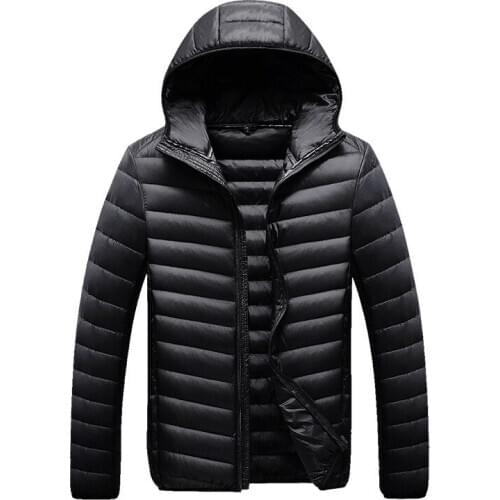 Autumn and Winter Fashion Down Jacket Men White Duck Down Hooded Sports Casual and Warm Clothes Coat