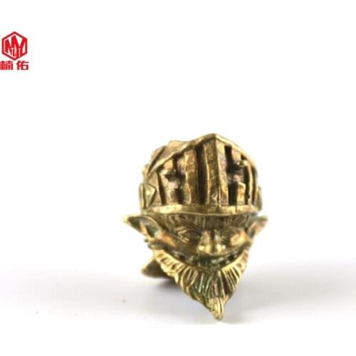 1PCS Couple Bracelet Brass Accessories Red Copper EDC Paracord Knife Bead Key Ring Pendant DIY Survival Bracelet Accessories