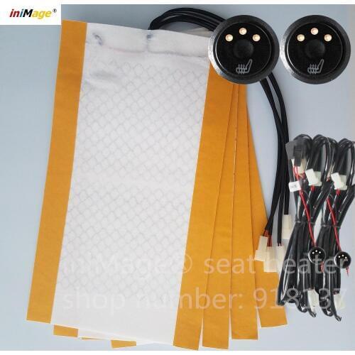 2 seats install Round button 3-level switch seat heater,heated seat,carbon fiber, seat heating automobile warmer