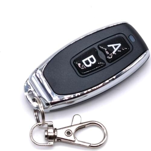 Blue LED AB Buttons 433 MHz Wireless Universal Remote Controller Duplicate Cloning RF Transmitter Key Chain Battery Inside