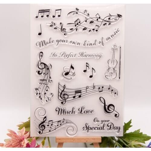 KLJUYP Music Love Clear Stamps Scrapbook Paper Craft Clear stamp scrapbooking