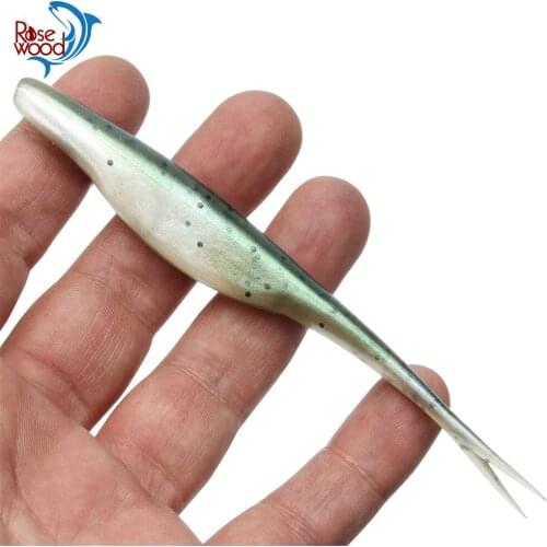 RoseWood 10pcs/lot Silicone Worms Shad Soft Lure Jerk Minnow Bait 12.7cm/7.2g jerkbaits Wobblers Pike Bass Leurre Souple Pesca