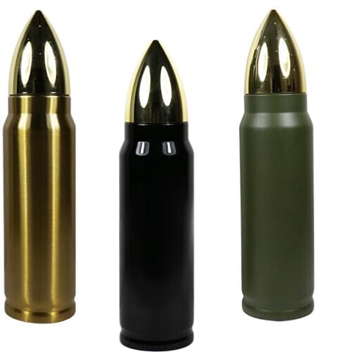 500ml Bullet Shape Insulated Drink Kids Reusable Customize Stainless Steel Thermos Flask Drinkware Water Bottle Double-Wall