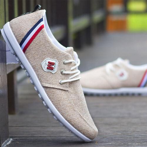 High Quality Canvas Casual Shoes for Men Comfortable Soft Mans Walking Footwear Breathable Linen Surface Flats Shoes Loafers2021