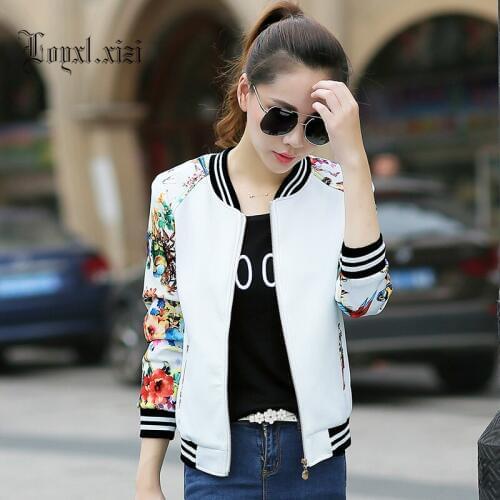 Spring and summer baseball new print short jacket, Korean version of autumn jackets, casual jackets, womens clothes LQ0098