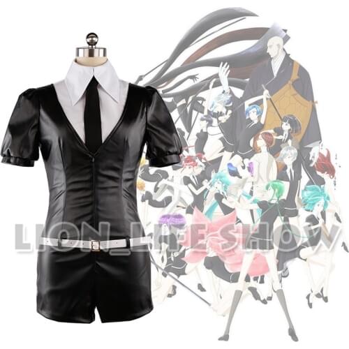 Land of the Lustrous Houseki no Kuni All Member Yellow Diamond Rutile Bort Jade Cosplay Costume Playsuit Outfit gloves stocking