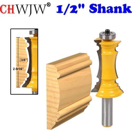 1pc Mitered Door Molding & Chair Rail Router Bit - 1/2" Shank Line knife Door knife Tenon Cutter for Woodworking Tools