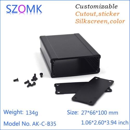 10 pieces, 27*66*100mm electrical aluminum instrument enclosure switch box szomk hot selling aluminum shell housing project case