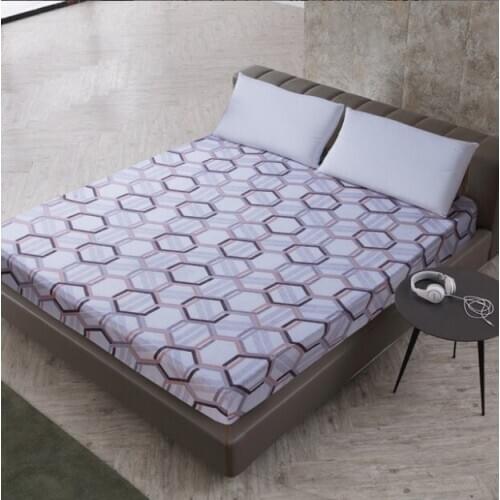 100%Polyester Fitted Sheet Mattress Cover Solid Color Bed Linen With Elastic Band King Size Bedding Set Mattress Protector Pad