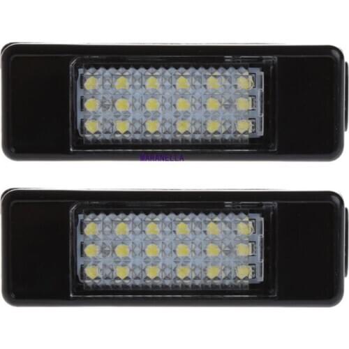 2pcs 18 LED License Plate Light Lamp For Peugeot 207 307 308 Citroen Berlingo 2004-2009 C3 C4 C5 C6 5D