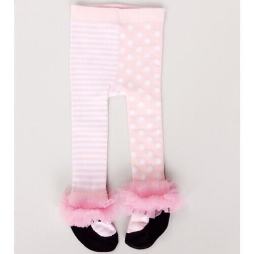 2 pcs Korean Sweet Gauze Leggings Cotton Pantyhose baby girl clothes winter pink princess tights beauty Lace stockings 0-3 years