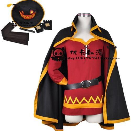 2019 Kono Subarashii Sekai ni Shukufuku o! Cosplay Costumes Megumin Dresses Cloak Uniform Women Girls Clothes