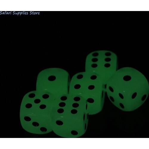 6 Sided Noctilucent Dice Cubes Night Light Luminous Fun Night Bar KTV Entertainment Game Dices Wholesale
