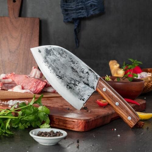 7 Inch Chef Knife Handmade Forged Kitchen Knives 5Cr15Mov Steel Sharp Cleaver Filleting Slicing Boning Butcher knife